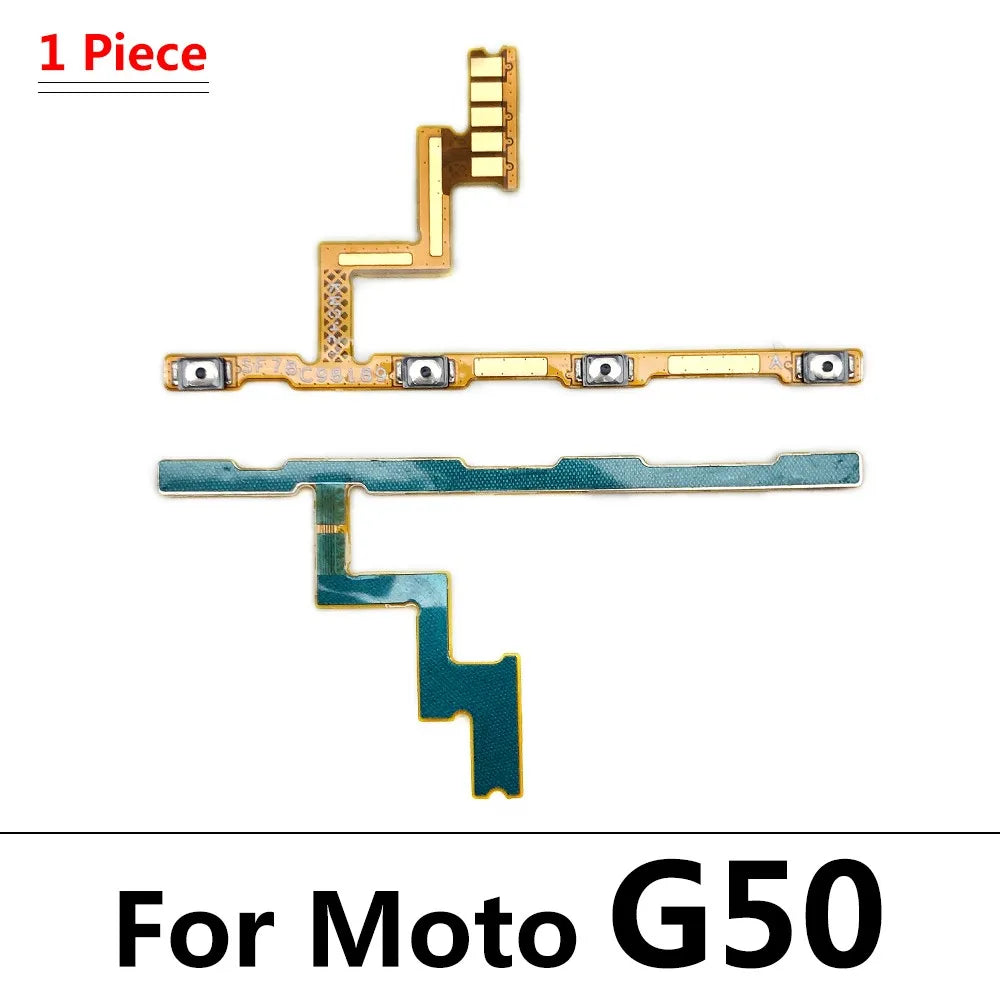 10Pcs, Volume Power Switch On Off Button Flex Cable For Moto G10 G20 G30 G100 G200 G50 G60 G60s G31 G51 G22 G32 G52 G41 G71 5G Motorola phone repair parts