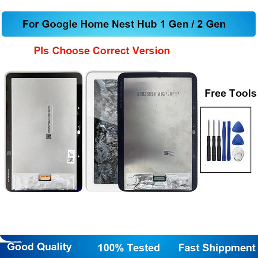 For Google Home Nest Hub 1 Generation / 2 Generation Nest Hub LCD Display Touch Screen Digitizer Assembly Tablet repair parts