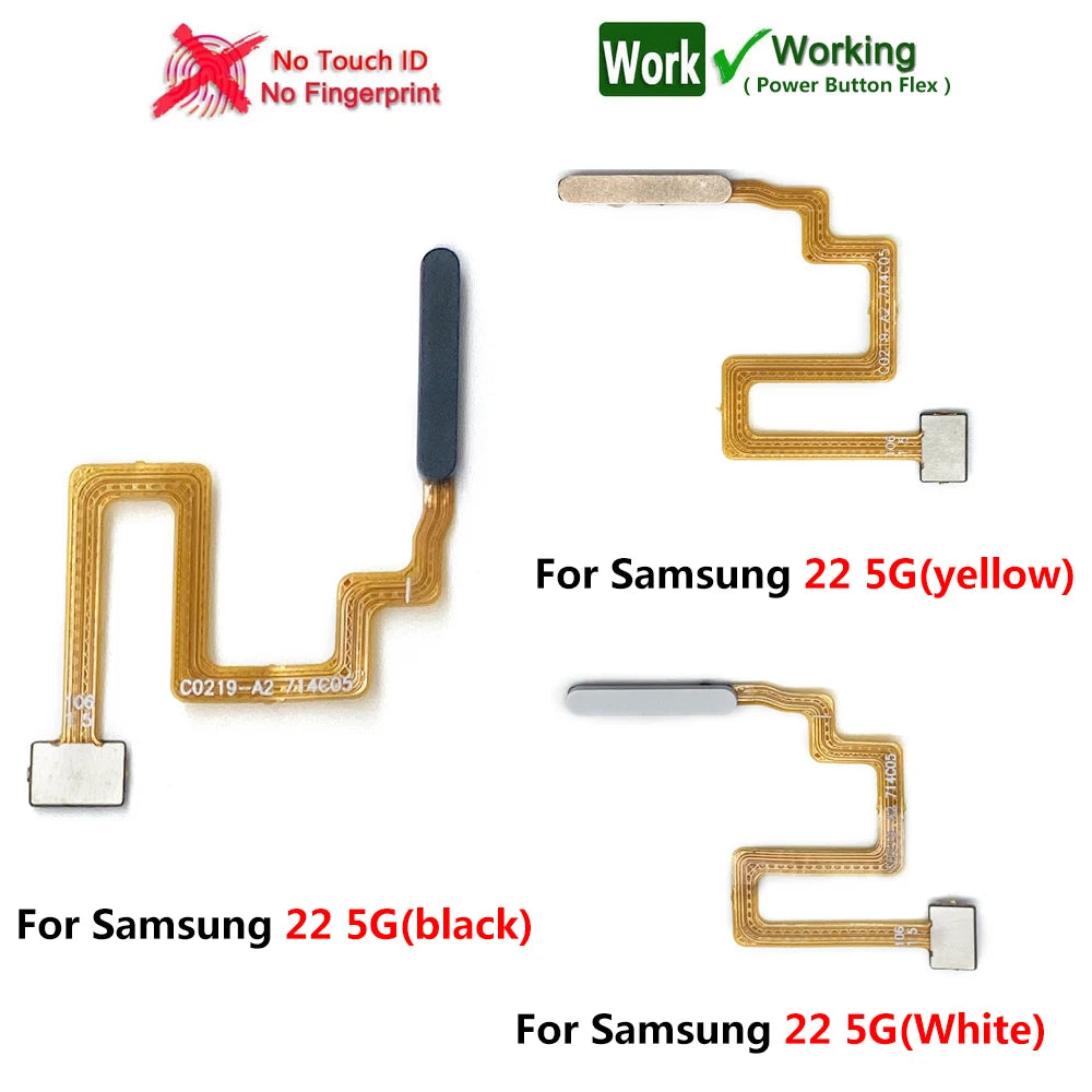 New For Samsung A12 A22 A32 4G 5G Fingerprint Sensor Home Return Key Menu Button Flex Ribbon Cable Samsung phone repair parts