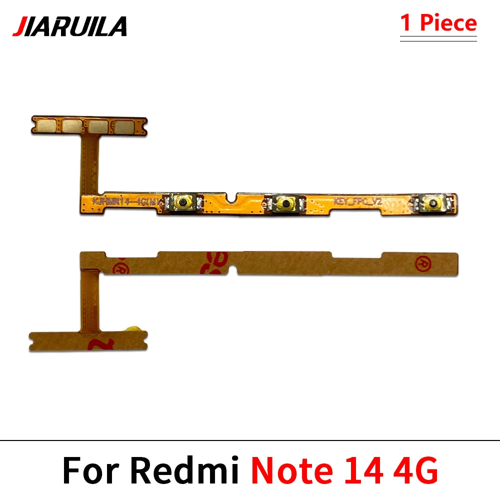 Power On Off Volume Side Button Key Flex Cable For Xiaomi Redmi Note 13 14 15 Pro Plus 4G 5G Xiaomi  Xiao mi phone repair parts