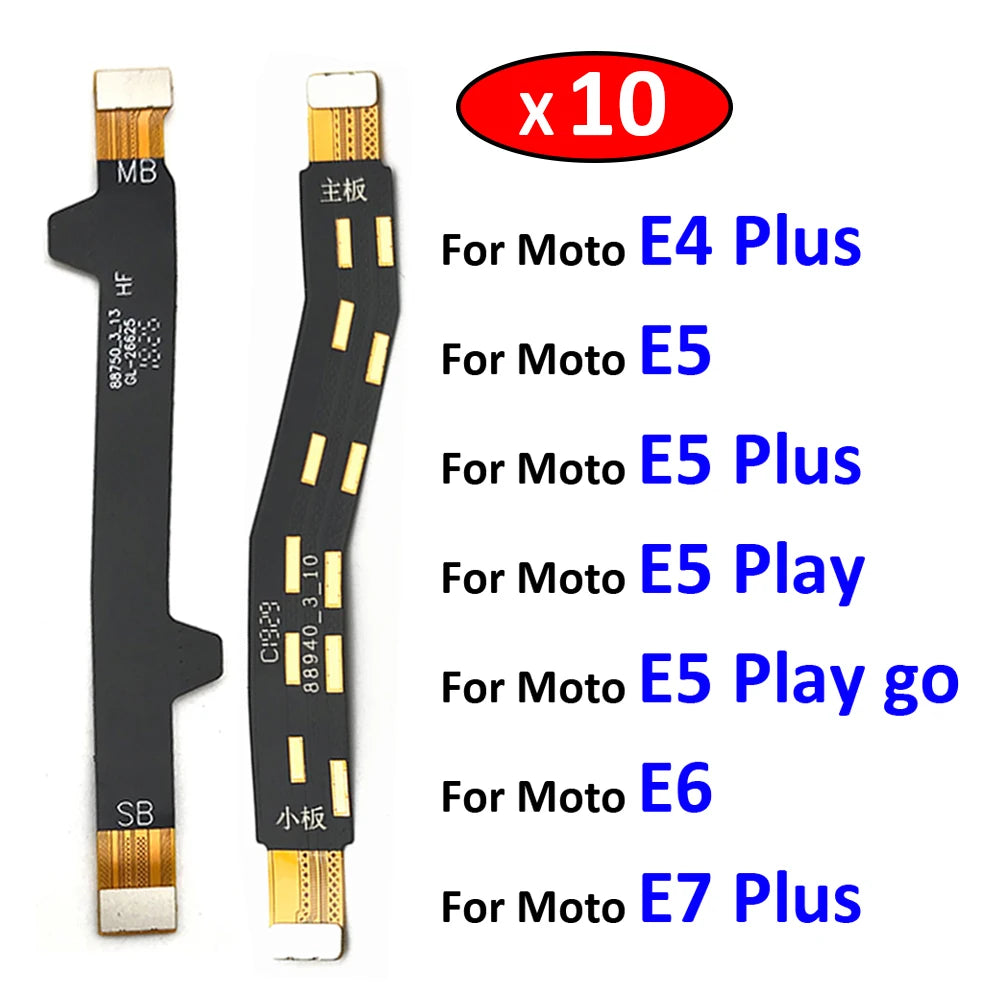 10Pcs，Mainboard For Motorola Moto E4 E5 Play Go E6 E7 Plus E 2020 Motherboard Main Board Connector Flex Cable Parts Motorola phone repair parts