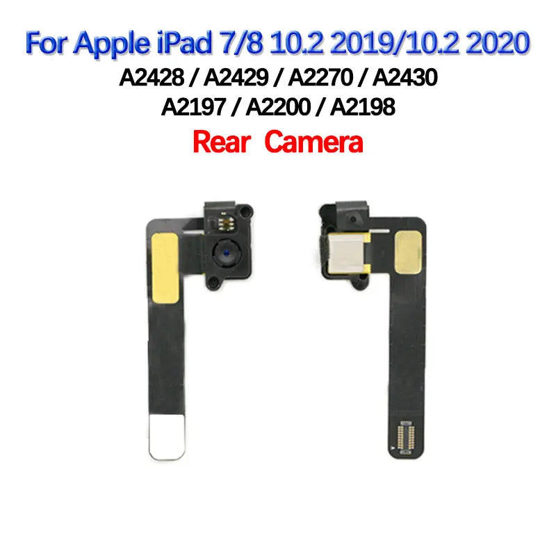 Front Camera Small For Apple Ipad 3-6 9.7 10.2 Pro 10.5 Ipad  Air1-4 Mini 4 5 A2152 A2197 A2270 A1566 Main Big Rear Back Camera  iPad repair parts