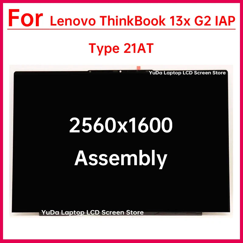 13.3" Touch Screen For Lenovo ThinkBook 13x G2 IAP Type 21AT LCD Display Digitizer + With Frame Assembly Replacement 2560x1600 Lenovo laptop repair parts