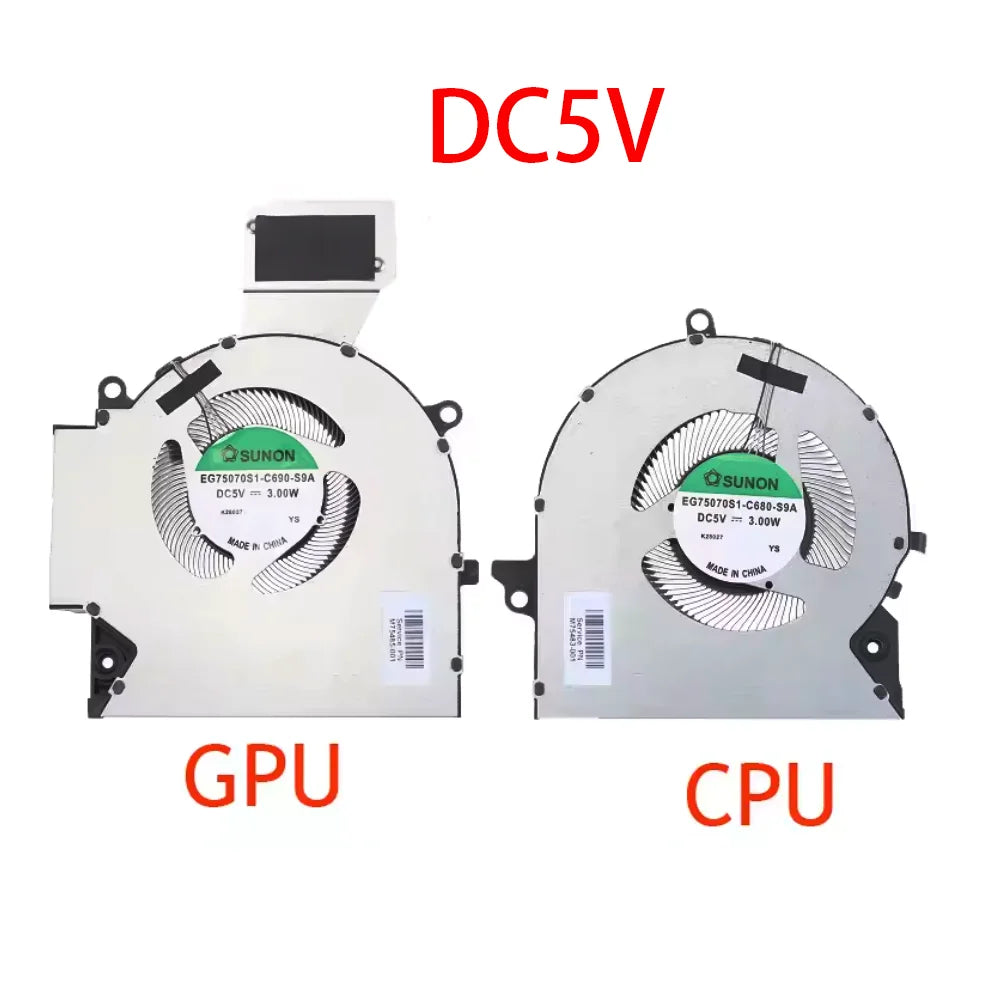 Original For HP OMEN 16-B 16-C TPN-Q265 Q267 DC5V Laptop CPU GPU Cooling Fan M75483-001 M75485-001 HP laptop repair parts