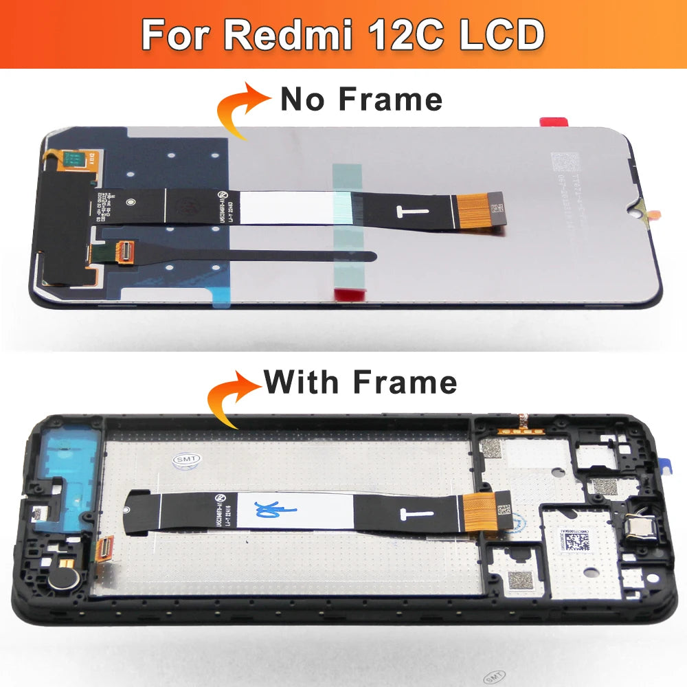 6.71" for Xiaomi Redmi 12C 22120RN86G Lcd Display Digital Touch Screen Assembly for Xiaomi Redmi 12C Screen Replacement Xiaomi phone repair parts