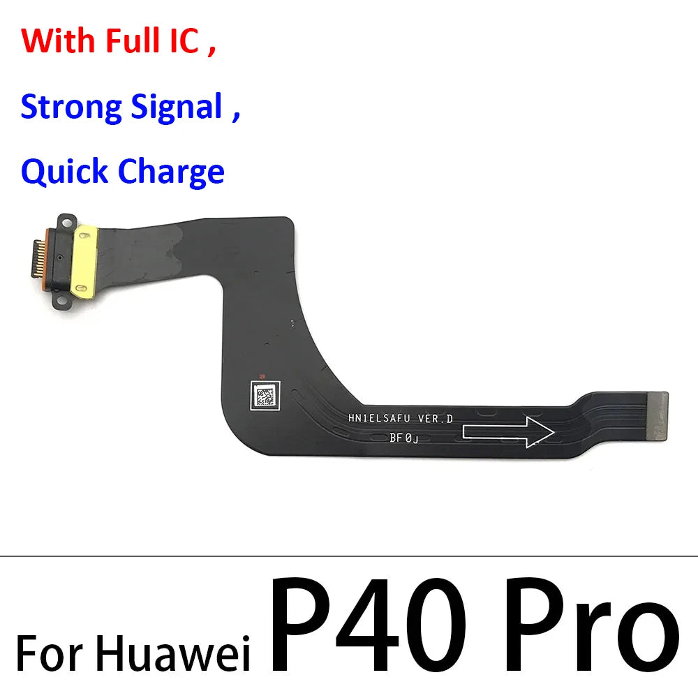 1Pcs Dock Connector Micro USB Charger Charging Port Flex Cable Microphone Board For Huawei P9 P10 P20 P30 Lite E Plus Pro Huawei phone repair parts