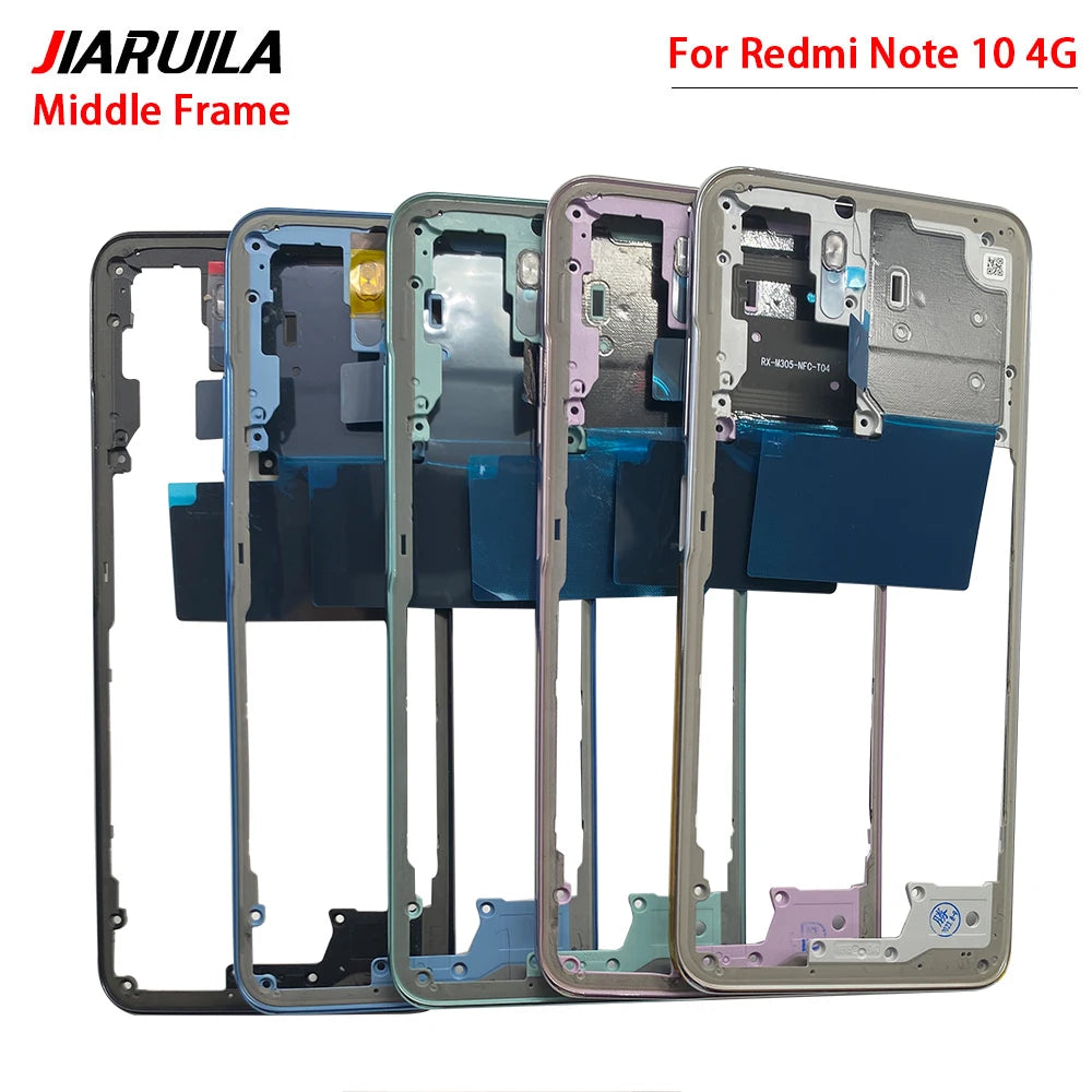 10Pcs/Lot,  New For Xiaomi Redmi Note 10 / Note 10s / Note 10 Pro Middle Frame Bezel Middle Plate Replacement Parts  Xiaomi  Xiao mi phone repair parts