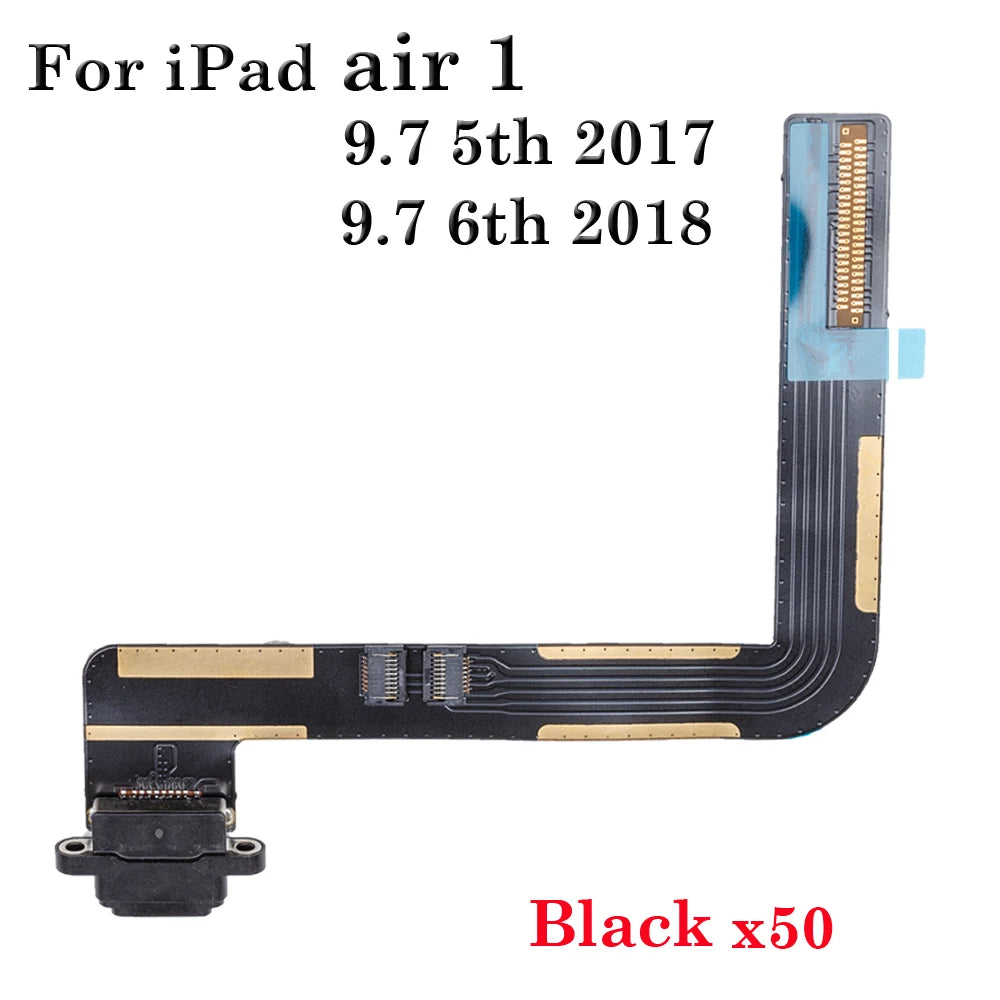 10-50Pcs Charger Dock Jack Socket Connector Data Flex Cable For iPad 5 6 7 8 9 air 1 2019 2020 2021 2017 2018 USB Charging Port iPad tablet repair parts