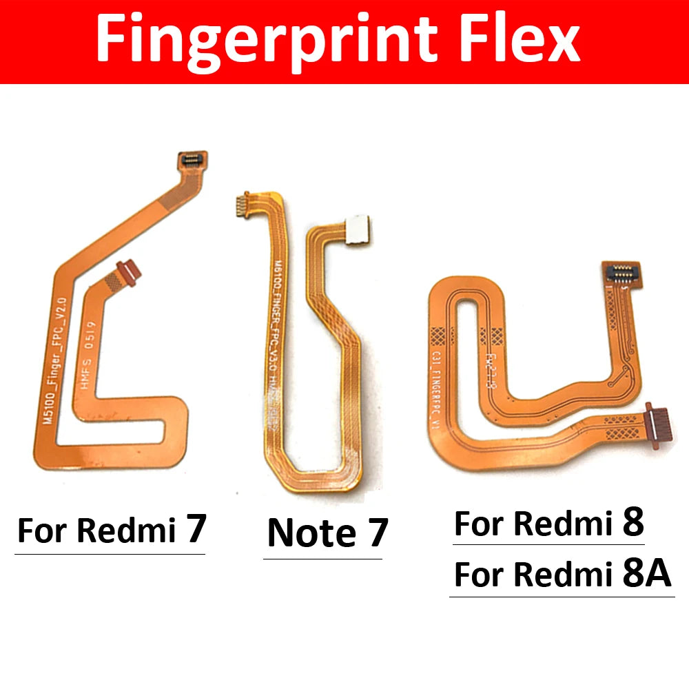 Home Button Fingerprint Touch Id Sensor Connector Flex Cable For Xiaomi Redmi 7 8 8A / Redmi Note 7 / Mi Play  Xiaomi  Xiao mi phone repair parts
