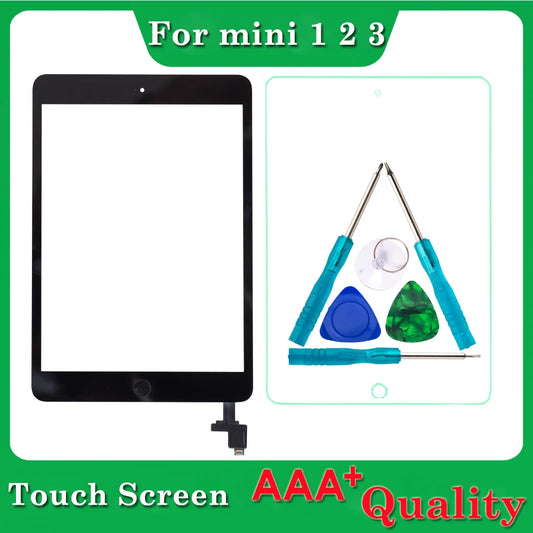 Touch Screen Digitizer + IC Chip Connector Flex Cable For iPad Mini 1 Mini 2 Mini 3 A1432 A1454 A1455 A1489 A1490 A1599 A1600 iPad tablet repair parts