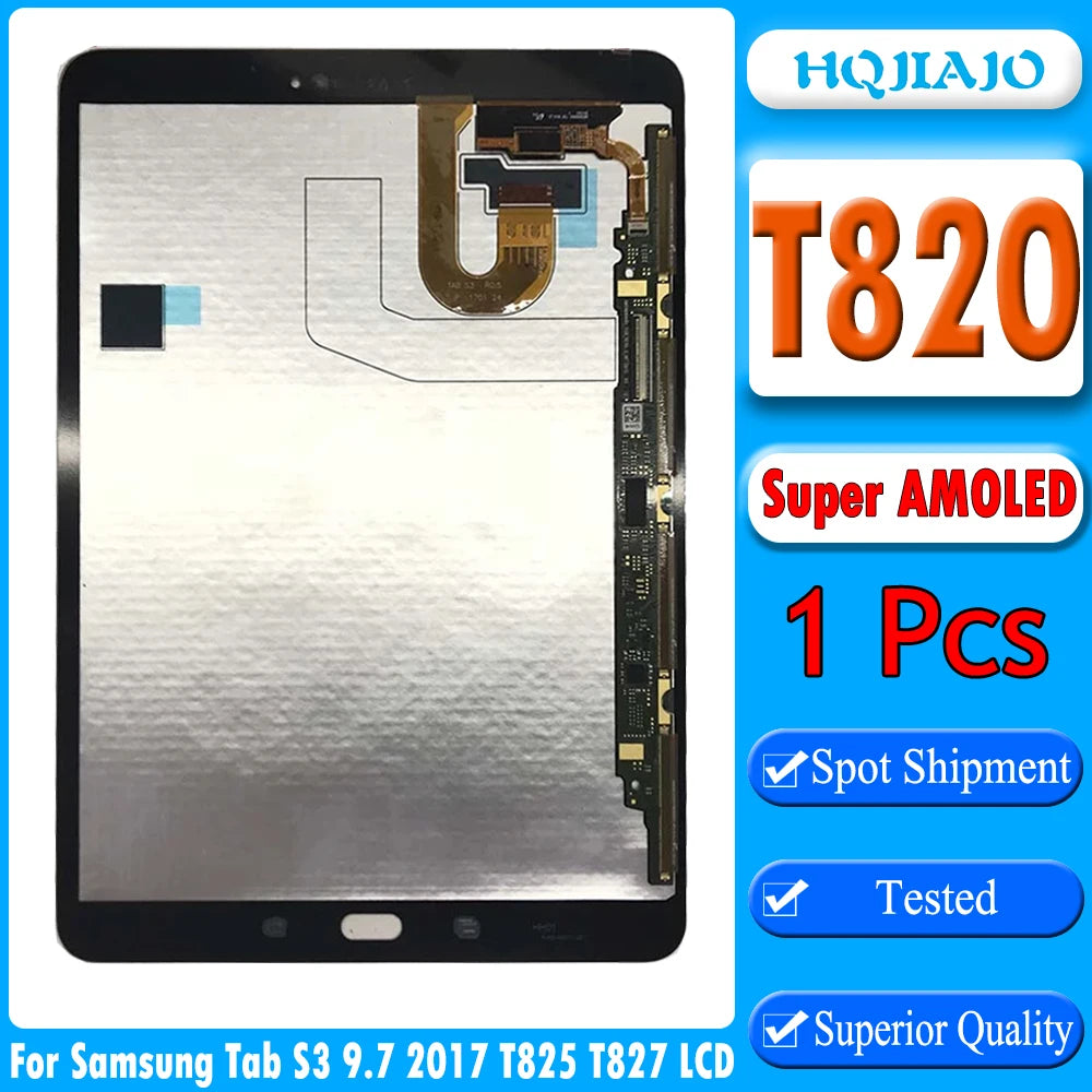 Tablet LCD For Samsung Tab S3 9.7 2017 T820 T825 T827 LCD Display Touch Screen Digitizer Panel Replacement T820 T825 LCD Tablet repair parts