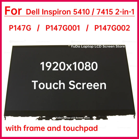 14" Touch Screen For Dell Inspiron 5410 7415 2-in-1 P147G P147G001 002 LCD Display + Digitizer With Frame Assembly Replacement DELL laptop repair parts