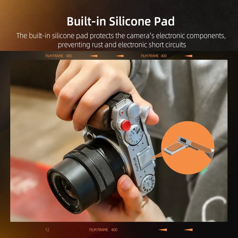 Flymile X-M5 Thumb Grip Aluminum Alloy Metal Thumb Up Grip for FUJIFILM X-M5 Camera with Hot Shoe Thumb Rest Support Holder Digital camera repair parts