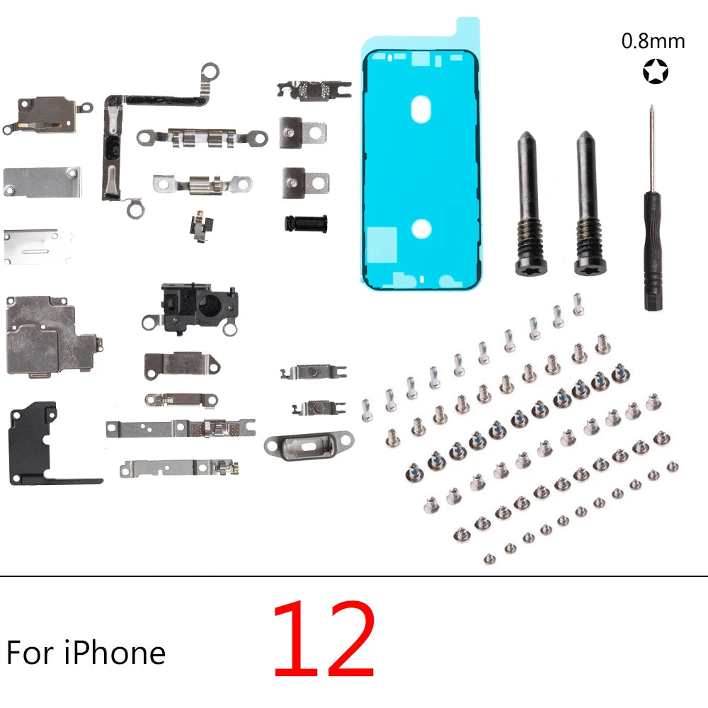 1set Inner Accessories For iPhone  11 12 13 Pro X XR XS Max mini Inside Small Metal Parts Holder Bracket Shield Plat iPhone phone repair parts