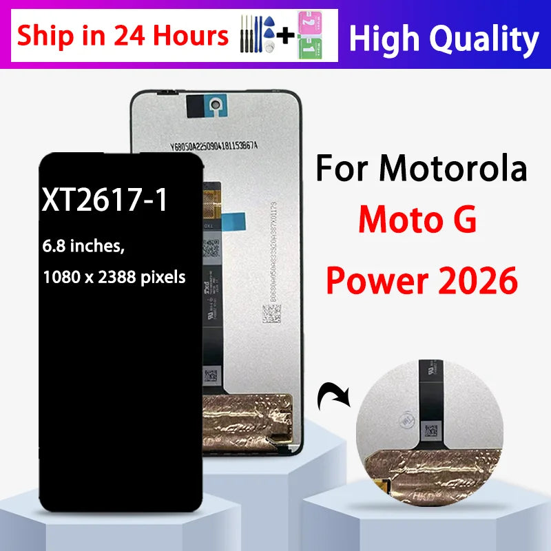 6.8"Screen For Motorola Moto G Power 2026 LCD Display Touch Screen Digitizer Panel Assembly XT2617-1 Replacement Motorola phone repair parts
