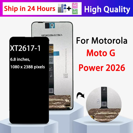 6.8"Screen For Motorola Moto G Power 2026 LCD Display Touch Screen Digitizer Panel Assembly XT2617-1 Replacement Motorola phone repair parts