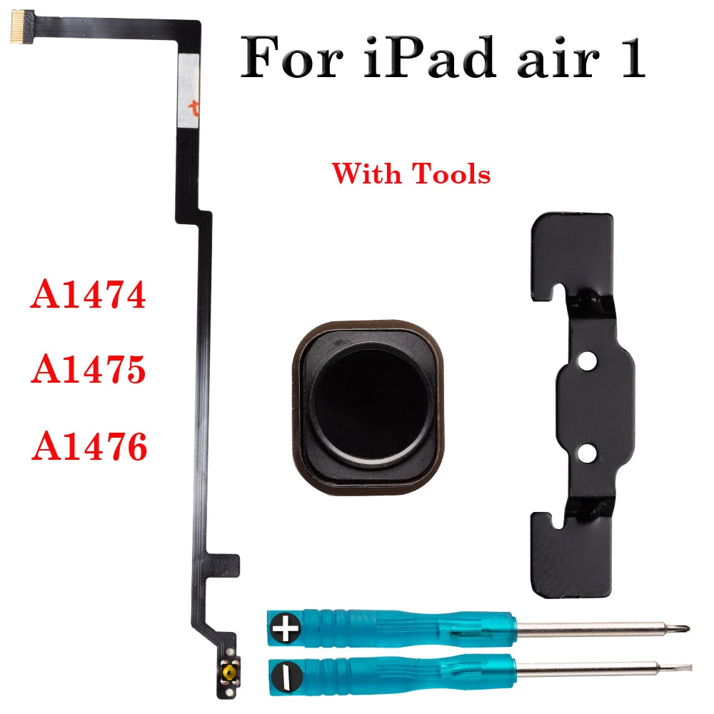 1set Home Button Key With Flex Cable Compatible For iPad Air 1 A1474 A1475 A1476 iPad tablet repair parts