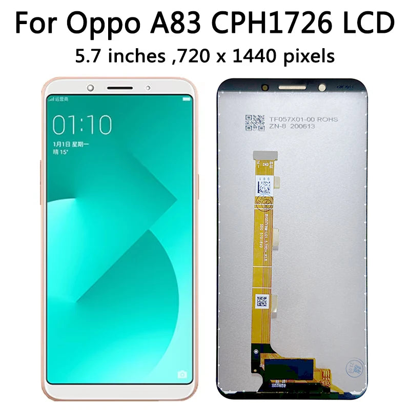 AAA+ Quality For OPPO A83 LCD Display Touch Screen Digitizer Assembly for OPPO A83 CPH1729 CPH1827 LCD With Frame Replacement Oppo phone repair parts Realme phone repair parts