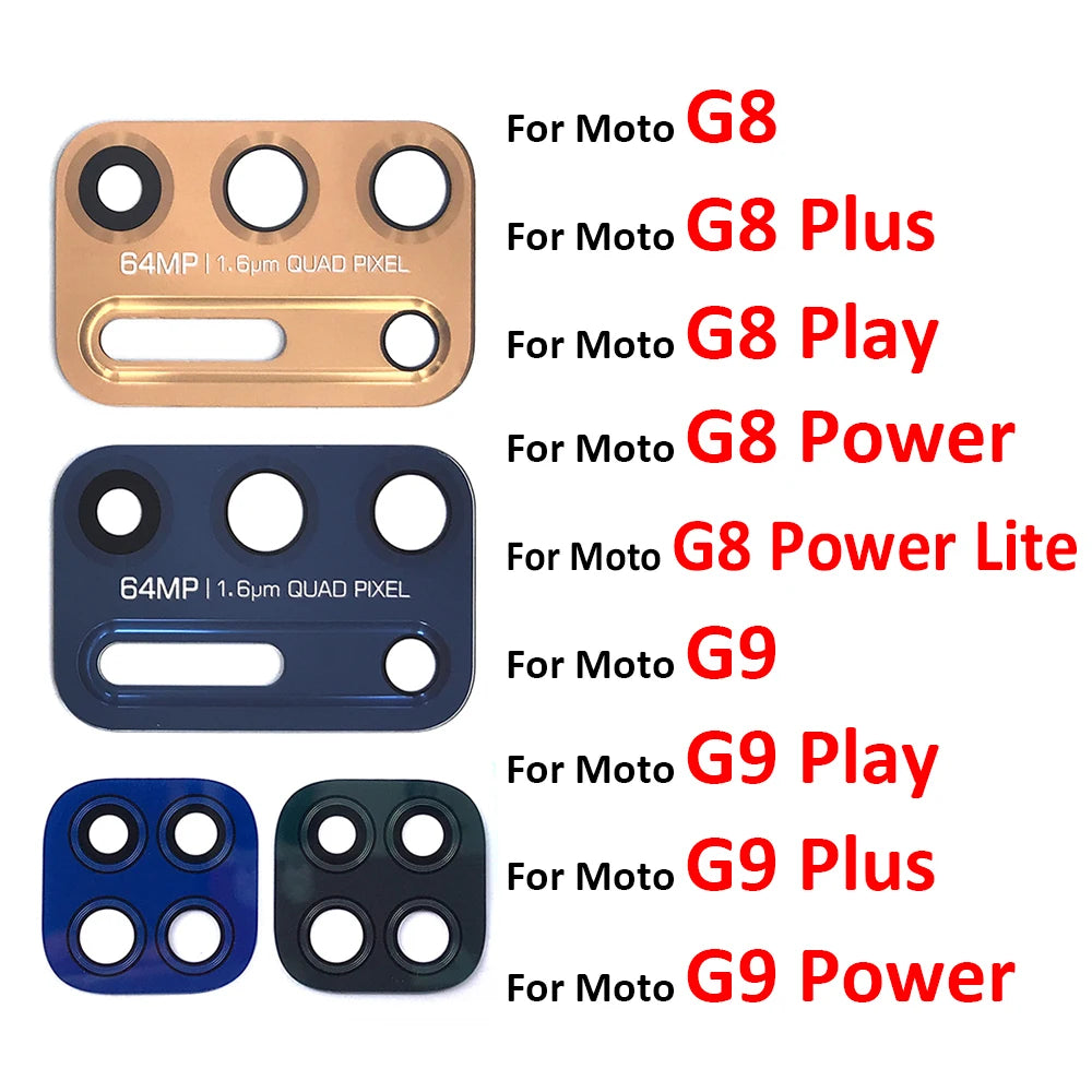 For Motorola Moto G8 G9 Plus Play Power Lite Rear Back Camera Glass Lens with Glue Motorola phone repair parts
