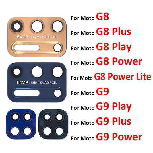 For Motorola Moto G8 G9 Plus Play Power Lite Rear Back Camera Glass Lens with Glue Motorola phone repair parts
