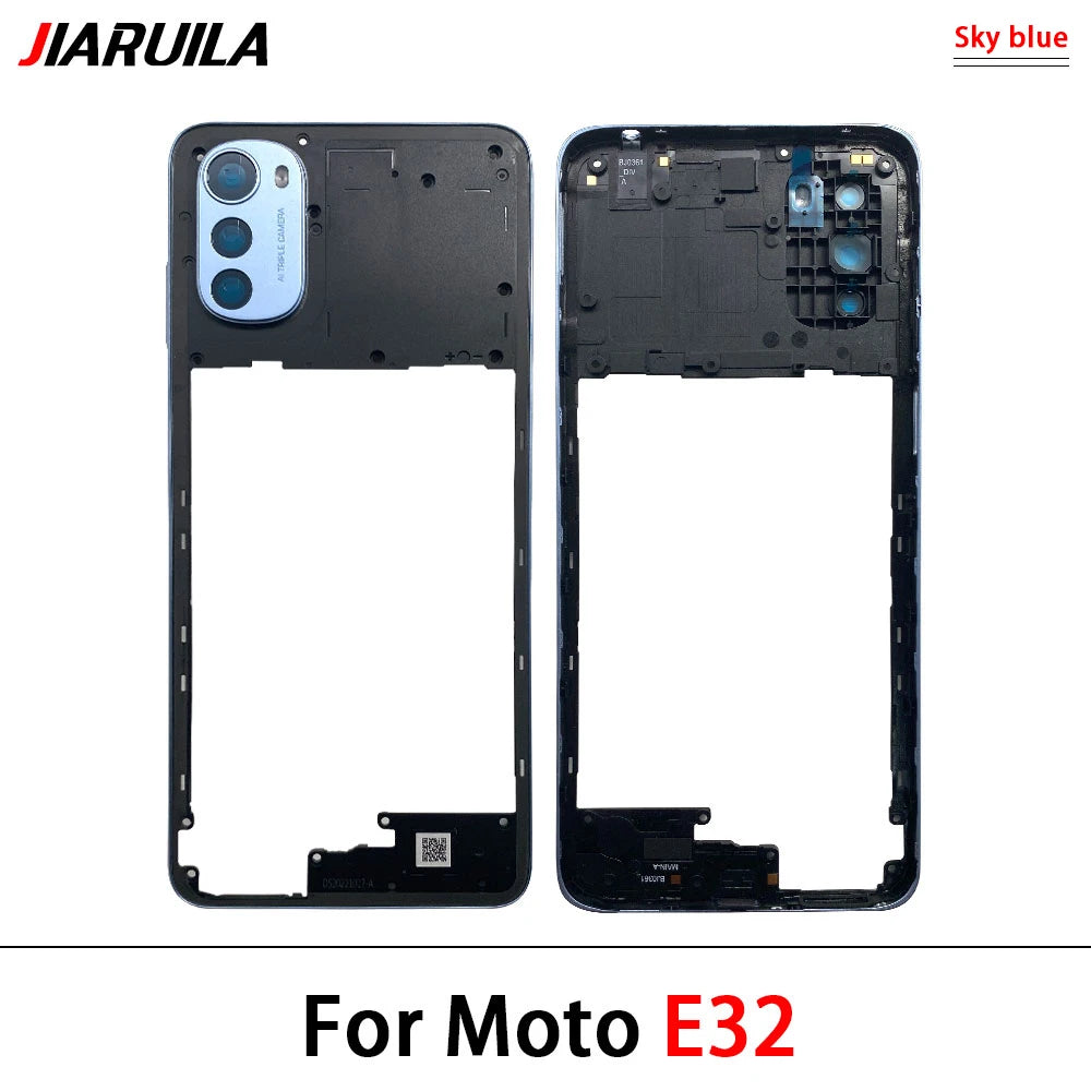 New Middle Frame Cover For Motorola For Motorola Moto E22 E32 E13 E22i Edge 20 Lite Middle Housing with Lens Frame Parts Motorola phone repair parts