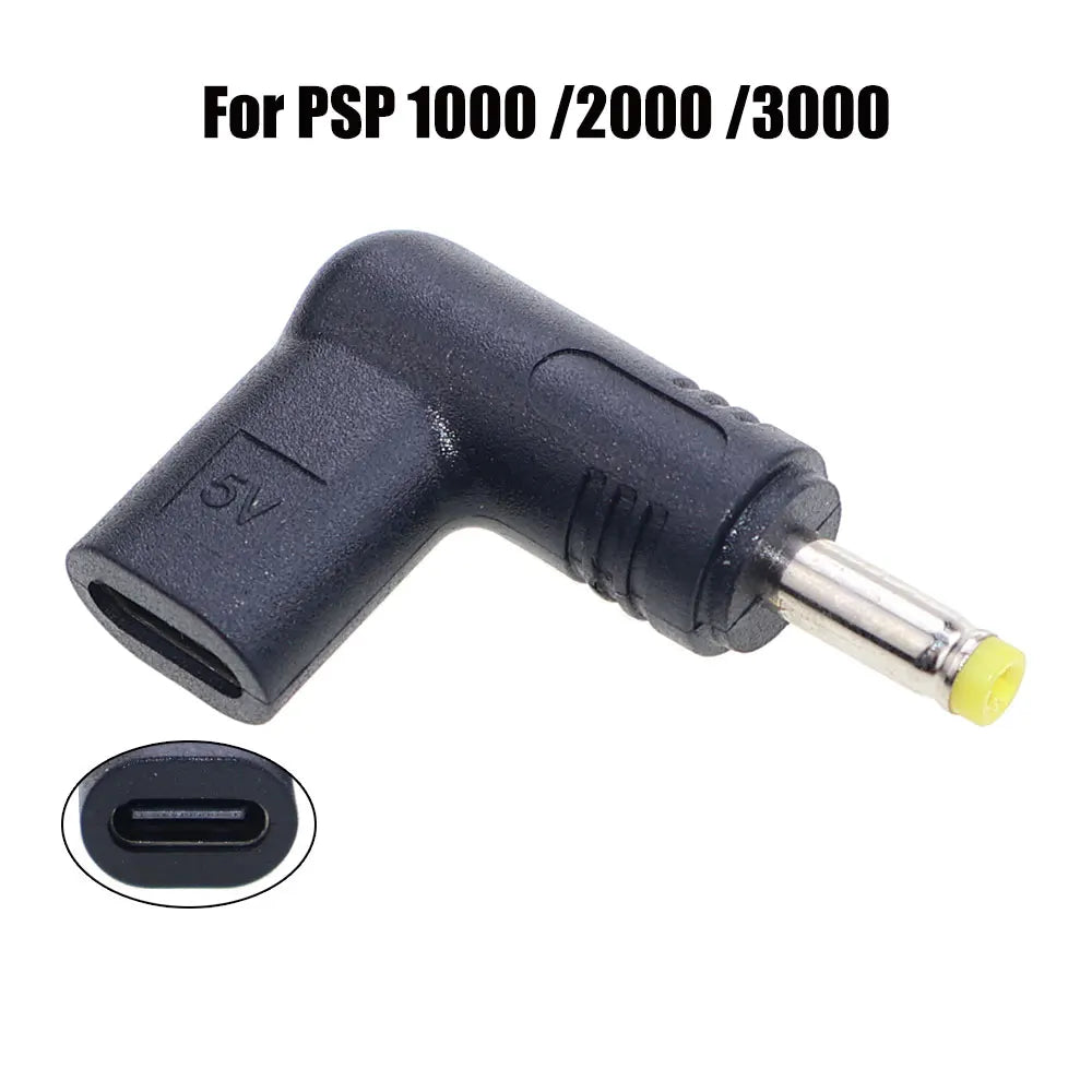 1-5PCS For PSP1000/2000/3000 Game 5V Type-C to DC Power Charge Convert For PS4 USB C Charger Adapter Converter Charging Adapter Game console repair parts