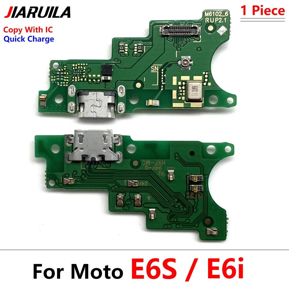 10Pcs，USB Charger Charging Dock Port Connector Flex Cable For Moto E5 E6 E6i E6s E7i E7 Plus Power Play E20 E30 E13 E14 E22 E32 Motorola phone repair parts