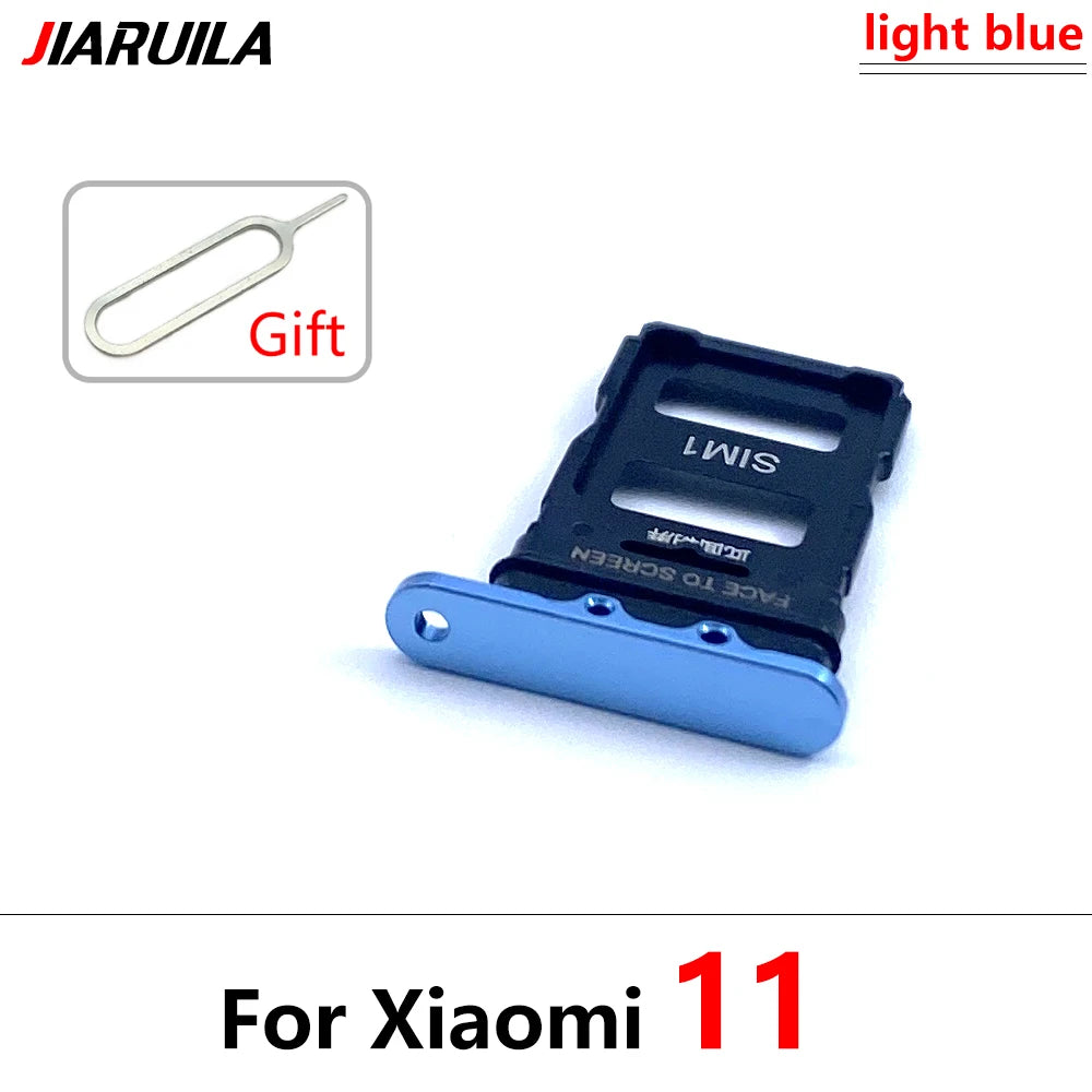 New SIM Card Slot SD Card Tray Holder Adapter For Xiaomi Mi 11 11T Mi11 Pro Lite Replacement Parts Black Blue Silver Xiaomi  Xiao mi phone repair parts