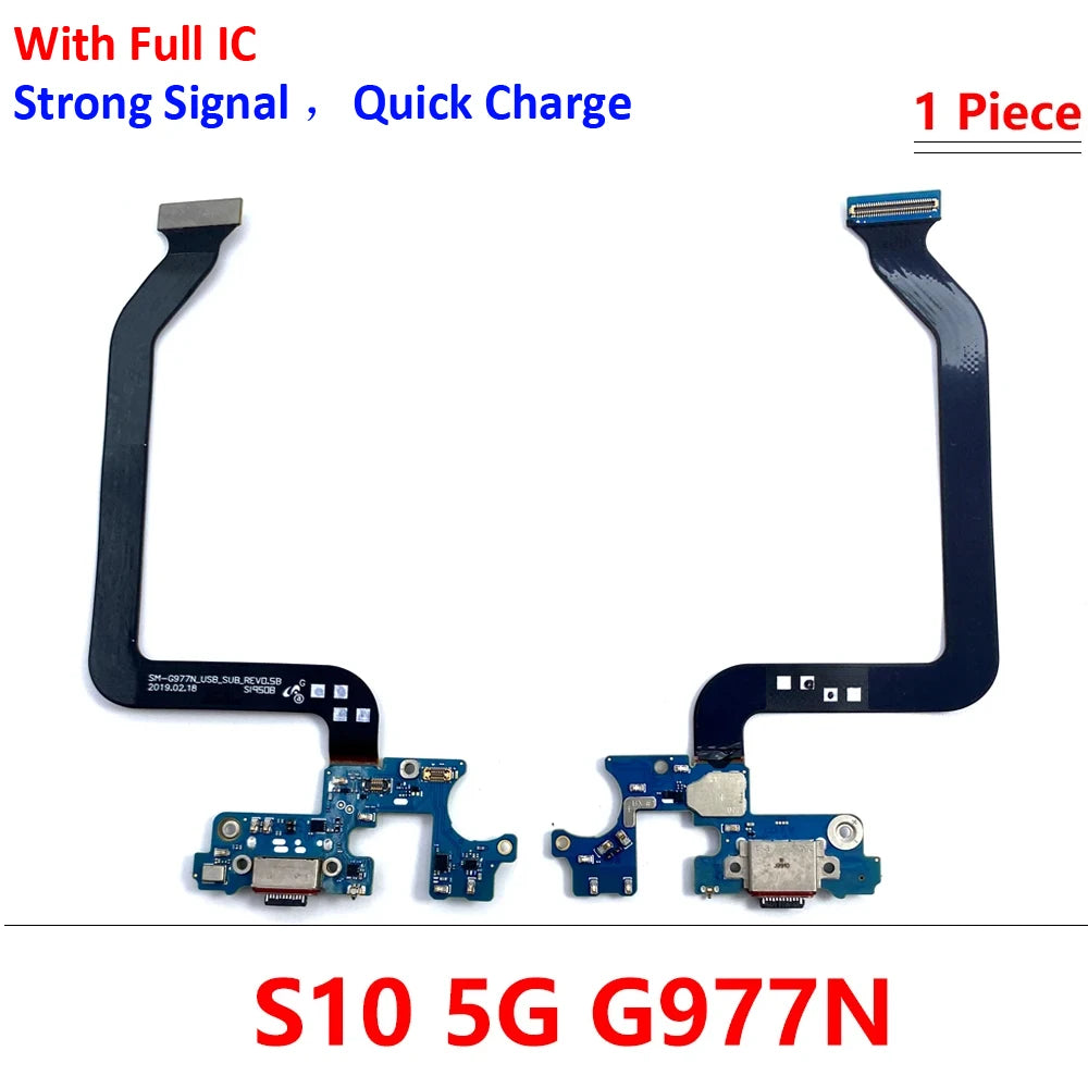 For Samsung S8 S9 Plus S10 Lite 5G G950F G955F G965F USB Charging Dock Connector Flex Cable Microphone Board Samsung phone repair parts