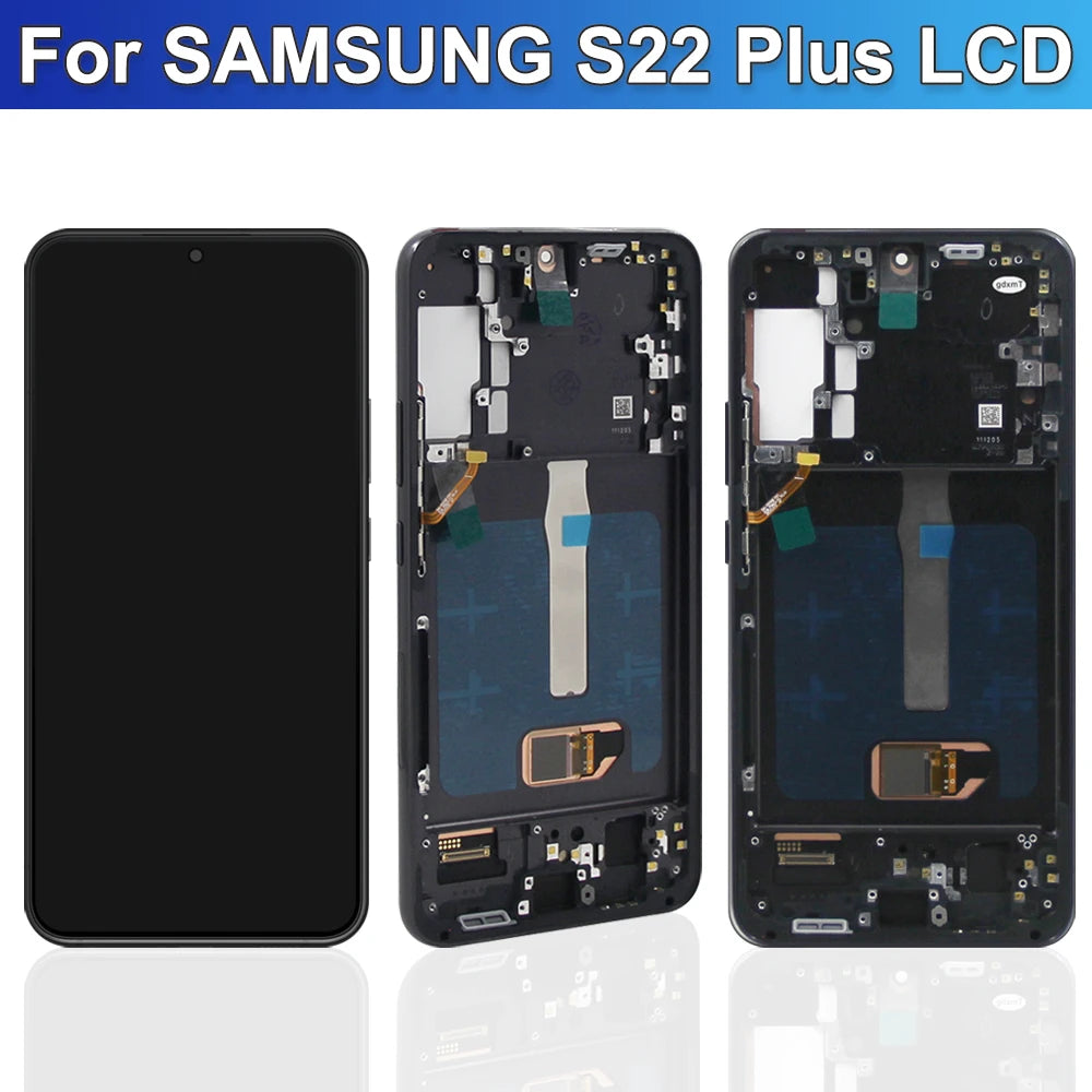 6.6" Super AMOLED S22 Plus Display Screen for Samsung Galaxy S22+ 5G S906B S906B/DS Lcd Display Digital Touch Screen with Frame Samsung phone repair parts