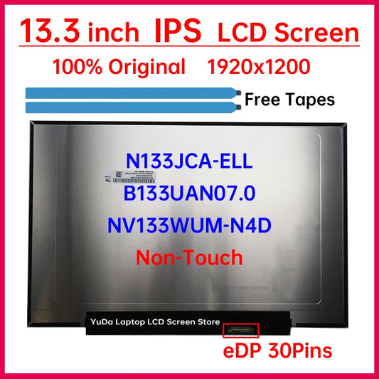 13.3" LCD Screen B133UAN07.0 NV133WUM-N4D N133JCA-ELL For Lenovo ThinkPad L13 Gen 6 Display Matrix Panel Replacement Non-Touch Lenovo laptop repair parts