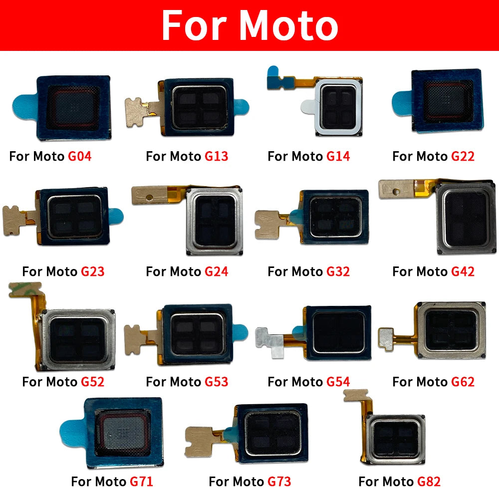 Front Top Earpiece Earphone Ear Speaker Sound Receiver For Moto G22 G32 G52 G62 G72 G82 G13 G23 G53 G73 G04 G14 G24 G34 G54 G84 Motorola phone repair parts