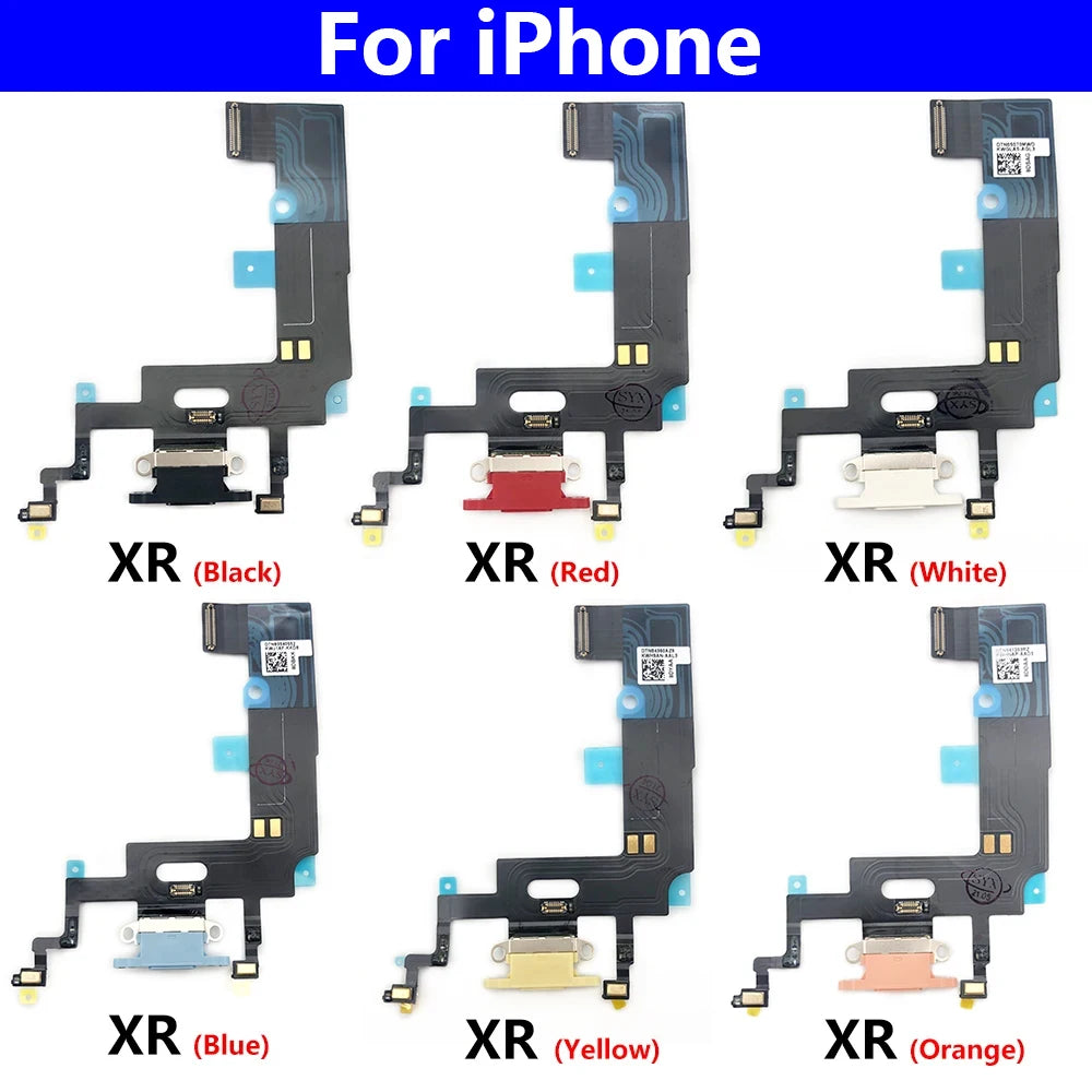 New For iPhone X XR XS Max Dock Connector Micro USB Charger Charging Board Port Flex Cable Microphone Board iPhone phone repair parts