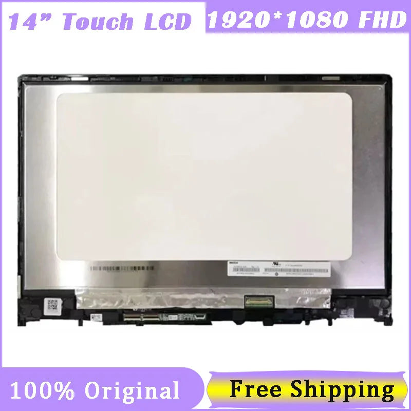 Original 14 Inch FOR LENOVO YOGA 530-14IKB Yoga 530-14ARR Touch Screen Digitizer LCD Assembly 81H9 Panel FHD 1920*1080 Lenovo laptop repair parts