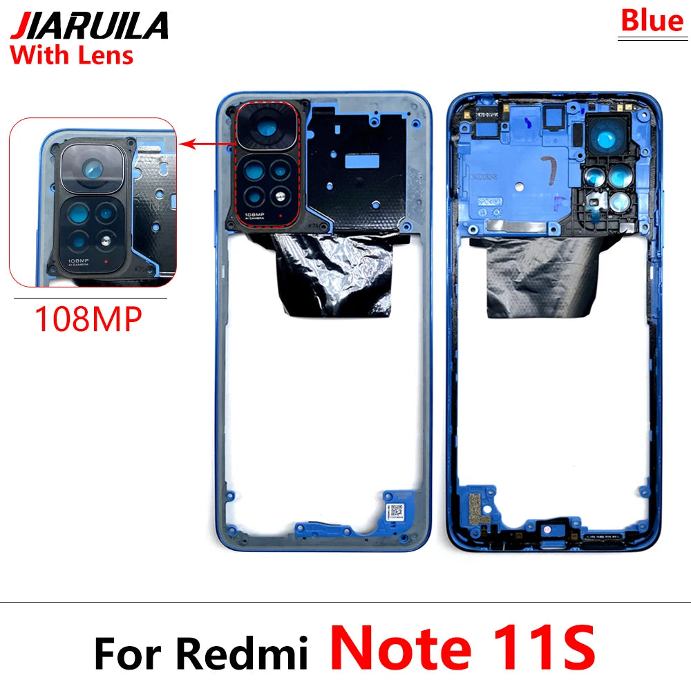 10Pcs, New For Xiaomi Redmi Note 11 4G / Note 11s / Note 11 Pro 5G Housing Middle Frame Bezel Middle Plate Cover  Xiaomi  Xiao mi phone repair parts
