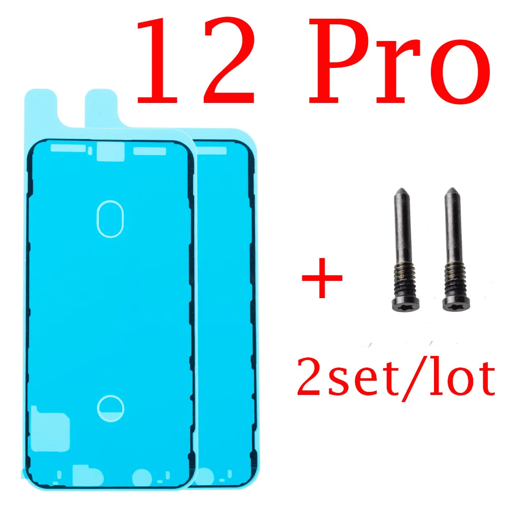 2set/lot Waterproof Sticker For iPhone 11 12 13 14 Pro Max Mini X XS 7 8Plus LCD Display Screen Pre-Cut Glue Frame Tape Bezel iPhone phone repair parts