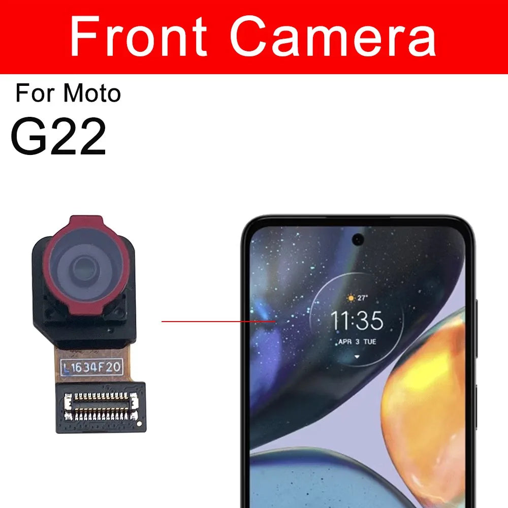 Back Rear Camera Big Main Camera Front Camera Flex Cable For Motorola Moto G22 G32 G62 G13 G23 G73 G14 G24 G55 G34 G84 G35 5G Motorola phone repair parts