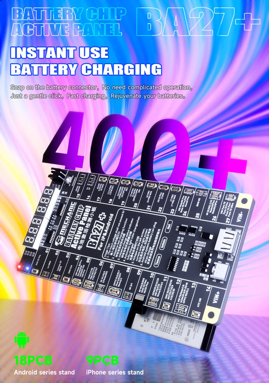 MECHANIC BA27+ Battery Activation Detection Board Battery Fast Charge One-click Activation Tool for IPhone 6-17PM and Android Professional Repair Tools
