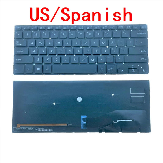 New US Spanish Laptop Backlit Keyboard For ASUS VivoBook Flip 14 TP410 TP410U TP410UA TP410UR TP410UA-DH51T TP410UA-DB51T ASUS laptop repair parts