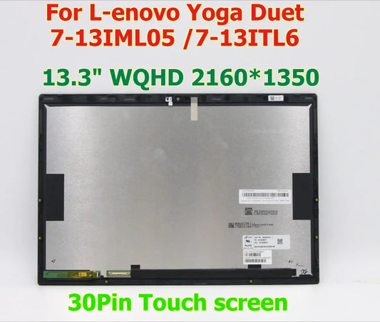 LCD 13" WQHD Touch IPS touch display screen for Lenovo Yoga Duet 7-13ITL6 LTE 13IML05 5D10S39703 MND007ZA1-1 5D10X08076