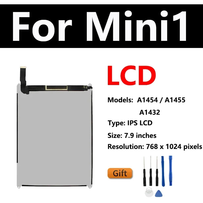 OEM Pantalla LCD Touch Screen For Apple iPad Mini 1 2 3 A1599 A1489 A1432 Assembly Digitizer Front Glass Display Replace  iPad repair parts