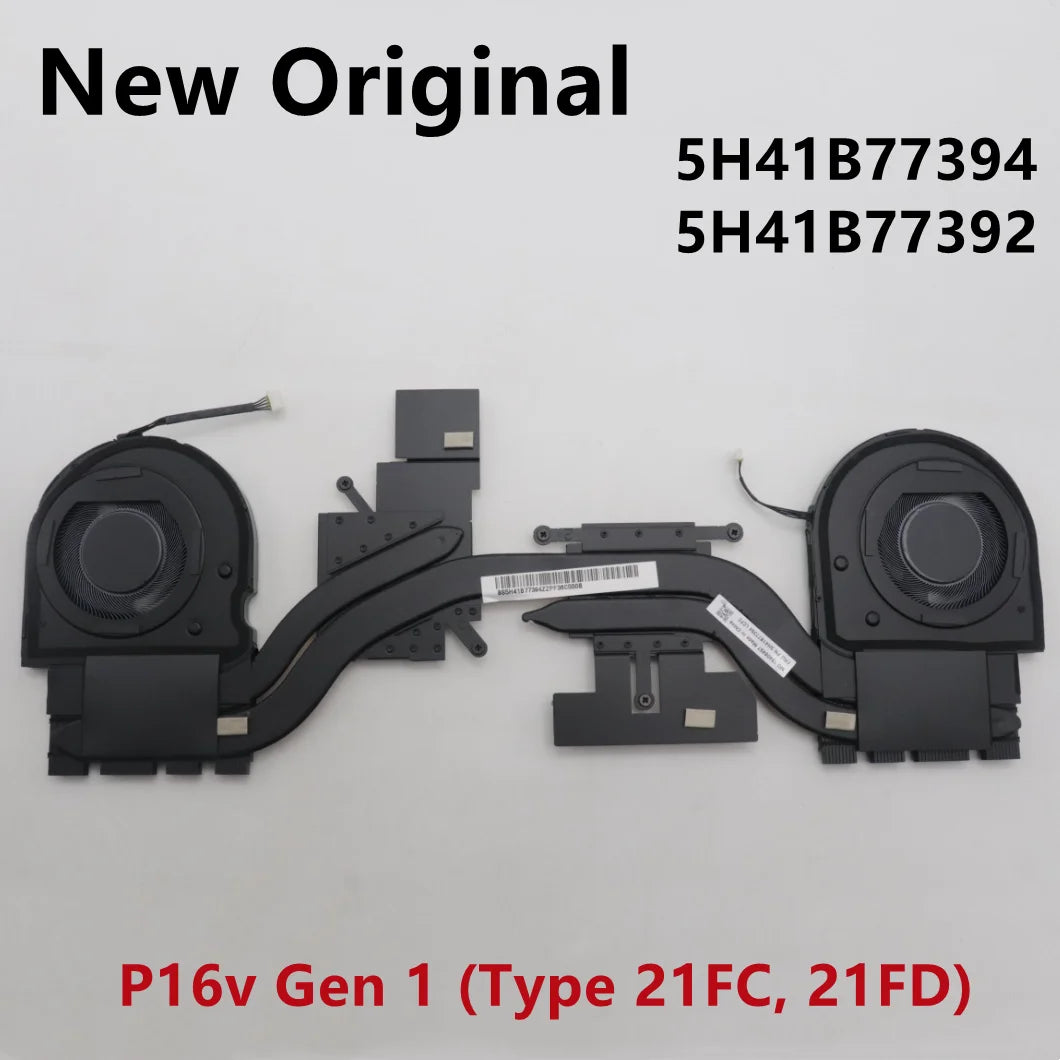 New Original For Laptop Lenovo ThinkPad P16v Gen1 CPU Cooling Fan Heatsink Radiato Cooler FRU PN ：5H41B77394 5H41B77392 Lenovo laptop repair parts