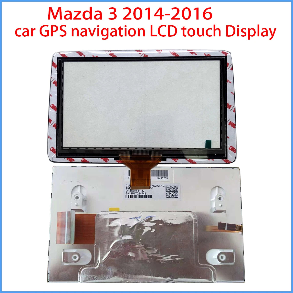 New 7'' Touch Screen Digitizer Touch panel With LCD DISPLAY TM070RDZ38 For 2014-2016 Mazda 3 CX-3 MX-5 Alexa Navigation Radio Other Brand tablet repair parts