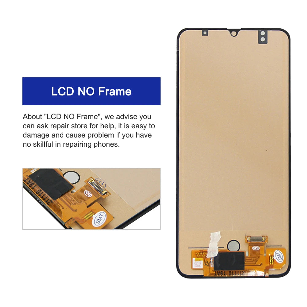A30 Display Screen With Frame for Samsung Gaxlay A30 A305 A305F A305F/DS Lcd Display Touch Screen Digitizer Replacement Samsung phone repair parts