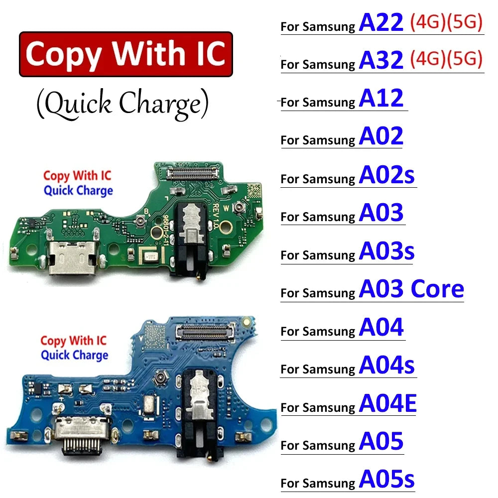 USB Charging Port Dock Charger Connector Board Flex Cable For Samsung A22 A32 A12 A02 A03s A02s A03 A04 A04s A04E A05 A05s 4G 5G Samsung phone repair parts