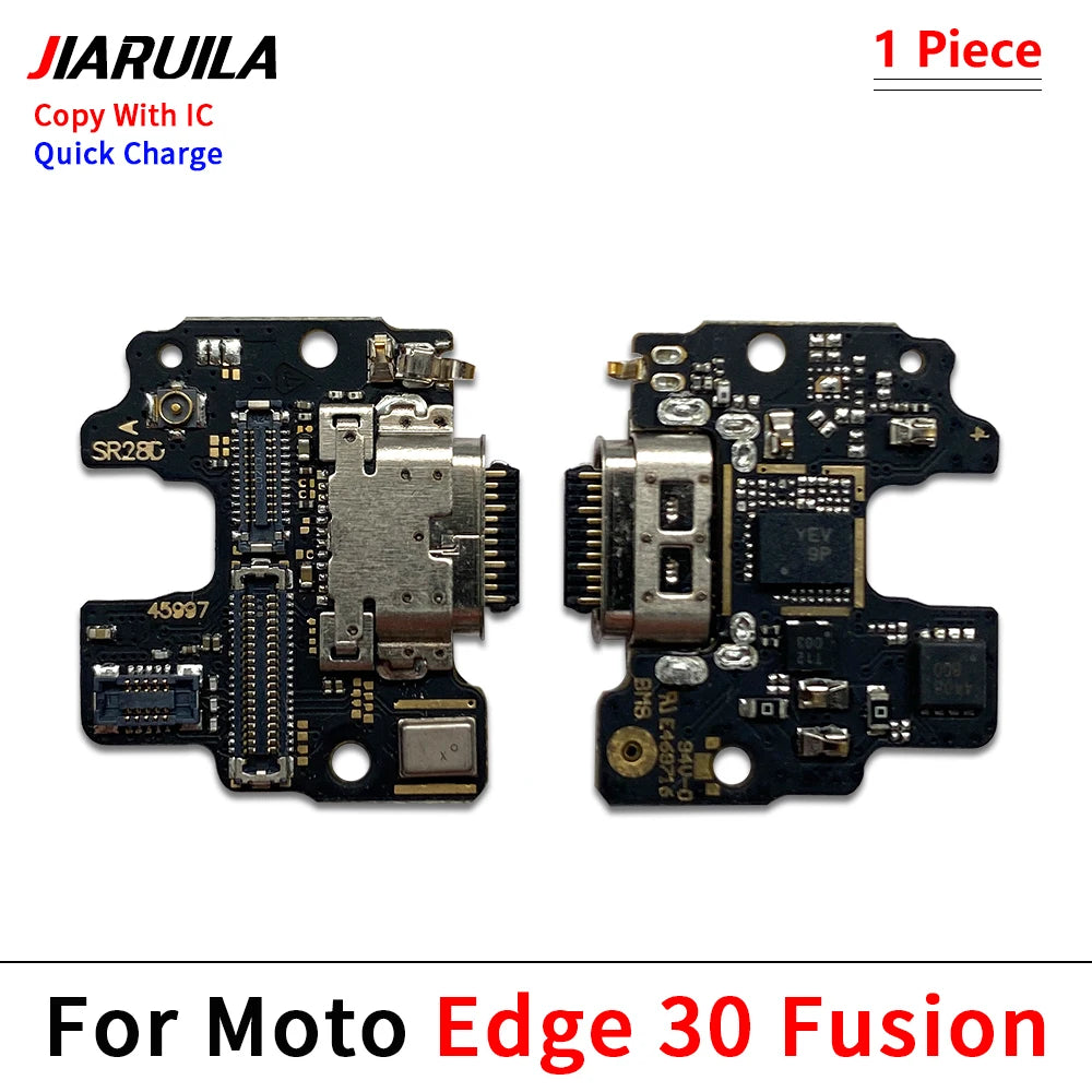 10Pcs, USB Charge Port Dock Connector Charging Board Flex Cable For Moto Edge 20 Lite S 40 30 50 Neo Fusion Ultra Plus Pro 2021 Motorola phone repair parts