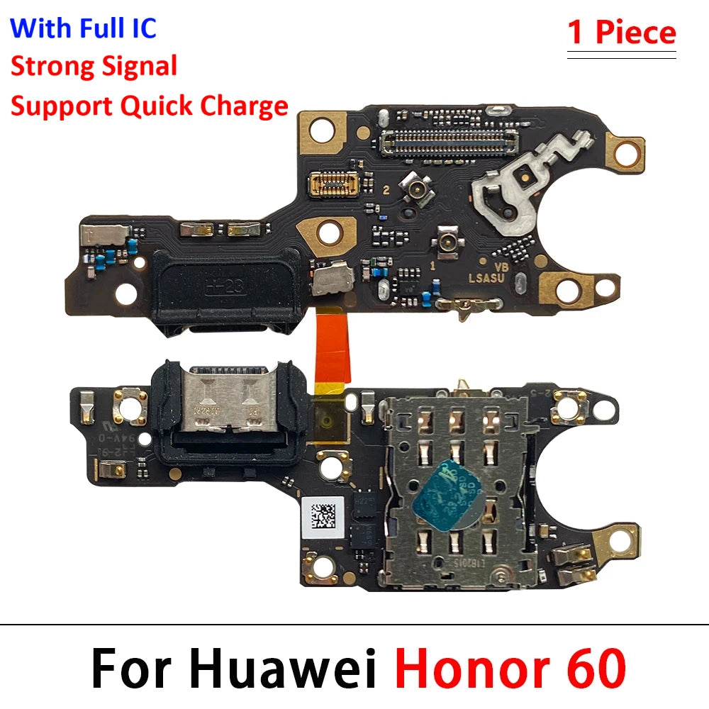 New For Huawei Honor 50 60 70 Pro Se lite X7 X7A X8 X8A X9 5G USB Charge Port Jack Dock Connector Charging Board Flex Cable Huawei phone repair parts
