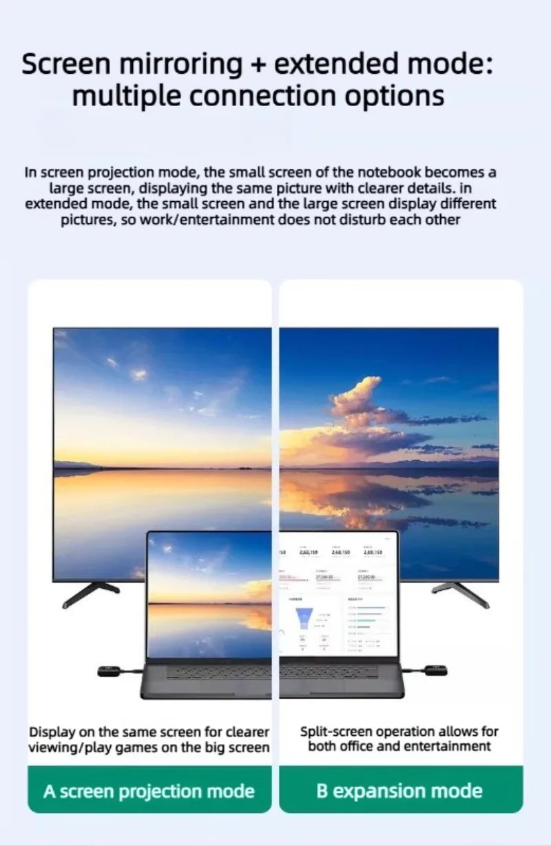 4K 1080P HDMI Wireless point-to-point Transmitter Receiver 50/100/150M Display for laptop phone monitor projector HD same screen Laptop Accessories