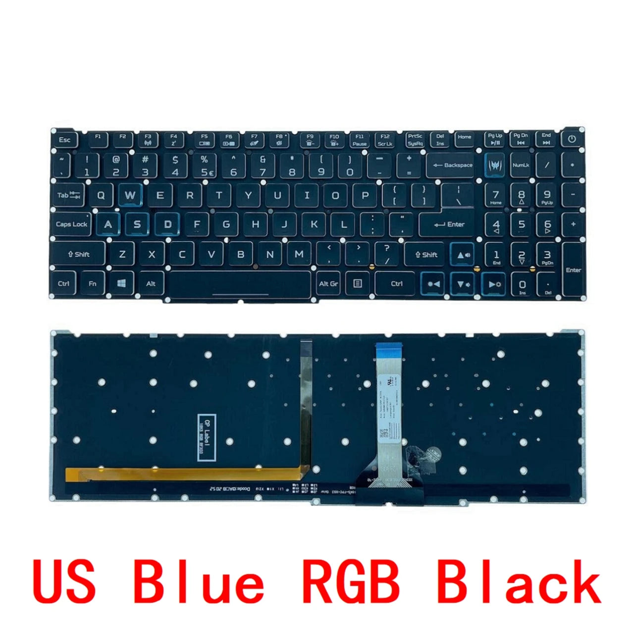 New US Russian Spanish Laptop RGB Keyboard For Acer Nitro 5 AN515-56 AN515-57 AN515-45 Predator Helios 300 PH315-54 Acer laptop repair parts
