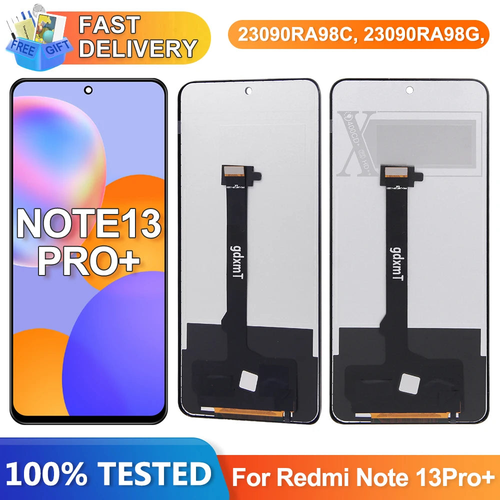 TFT For Xiaomi Redmi Note 13 Pro+ Plus 5G 23090RA98C 23090RA98G Lcd Display Touch Screen Digitizer Assembly Repair Parts Xiaomi phone repair parts